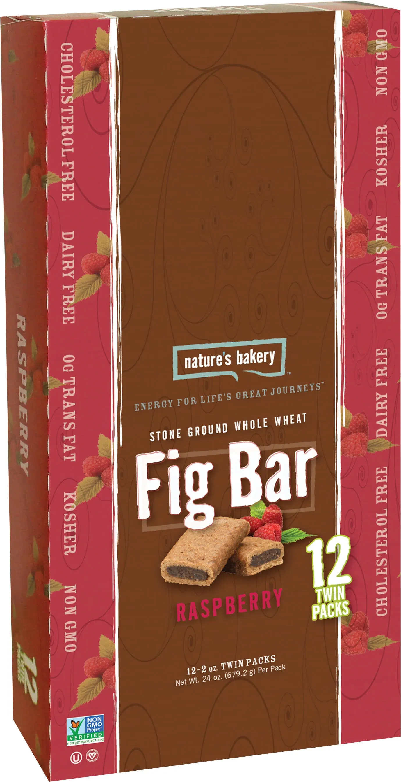 Nature's Bakery, Raspberry Fig Bar, Twin Packs, 2 oz, 18 Count