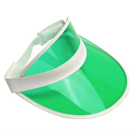 Tennis Beach Colored Plastic Clear Sun Bingo Vegas Dealer Golf Casino Visor Hat