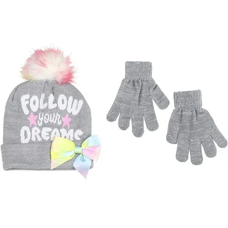 Nickelodeon Girls Winter Hat and Kids Gloves Set, That Girl Lay Lay Beanie For Ages 4-7