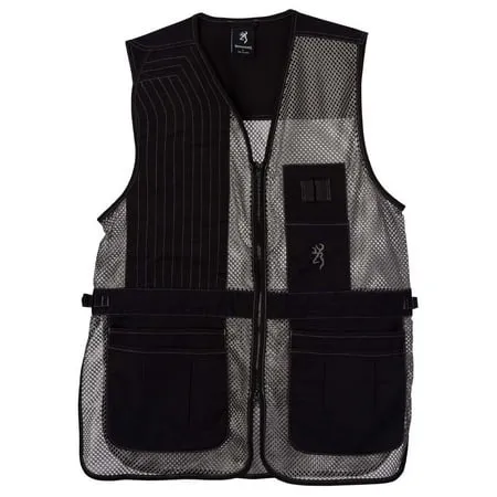 Browning Trapper Creek Mesh Shooting Vest - Gray/Black - 2XL