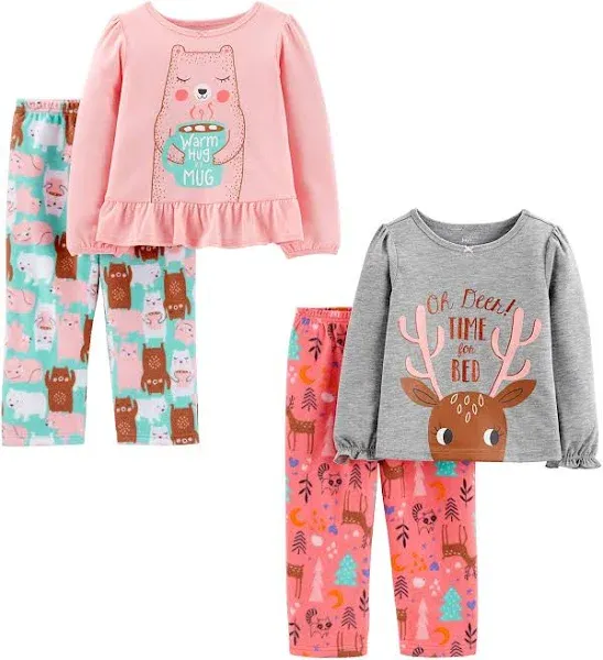 Simple Joys by Carter's Girls' 4-piece Poly Pajamas