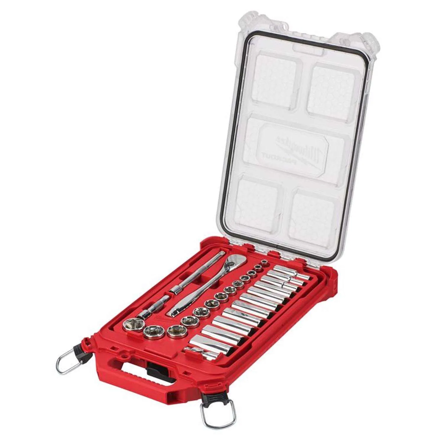 Milwaukee 48--22-9481 3/8" Drive SAE Ratchet and Socket Set with Case (28-Piece)