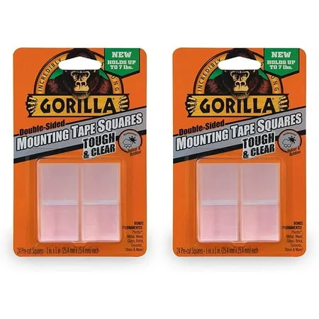 Gorilla Clear Mounting Tape Squares