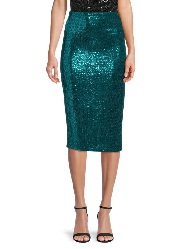 Sequin Side Slit Skirt