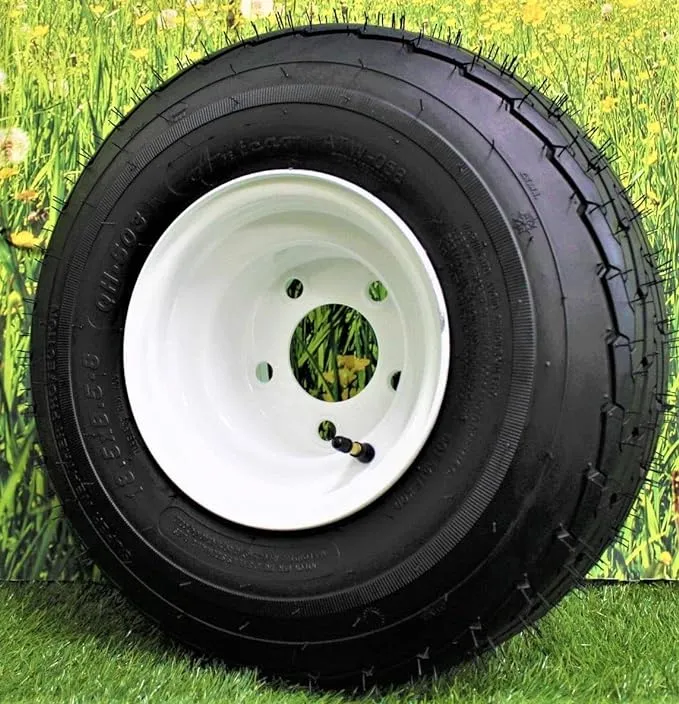 Antego 5-hole 8" x 7" White Trailer Wheel & Tire 215/60-8 (18.5x8.50-8) (1 Assembly)