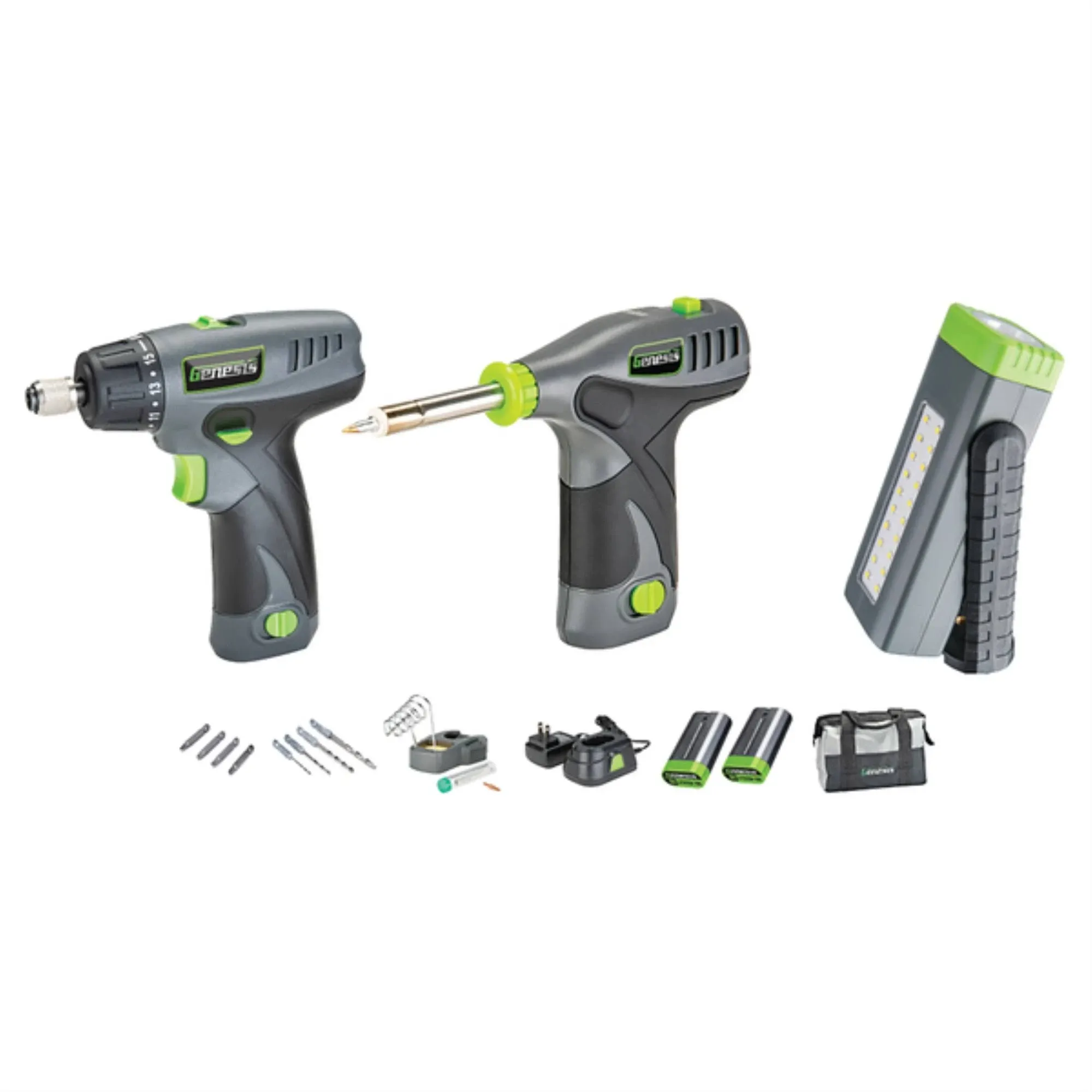 Genesis GL0831CK2 8-Volt Li-ion 3-Piece Cordless Tool Kit with Screwdriver ...