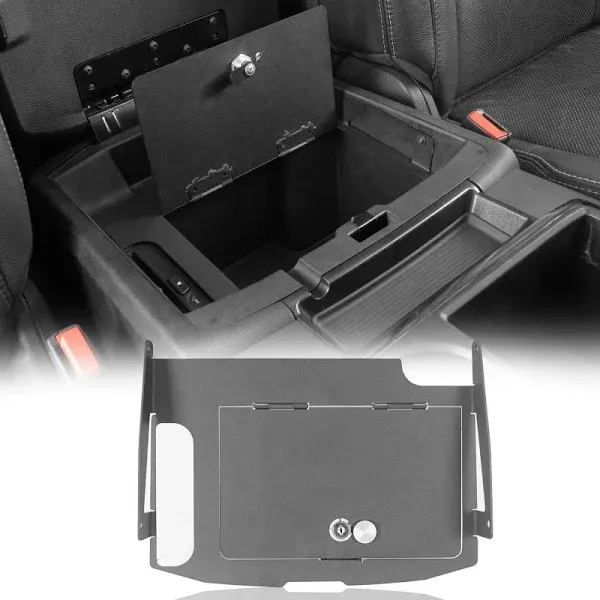 Hooke Road Ram 1500 Interior Storage Center Console Locking Vault Box for Dodge 09-18 Pickup Truck at MechanicSurplus.com