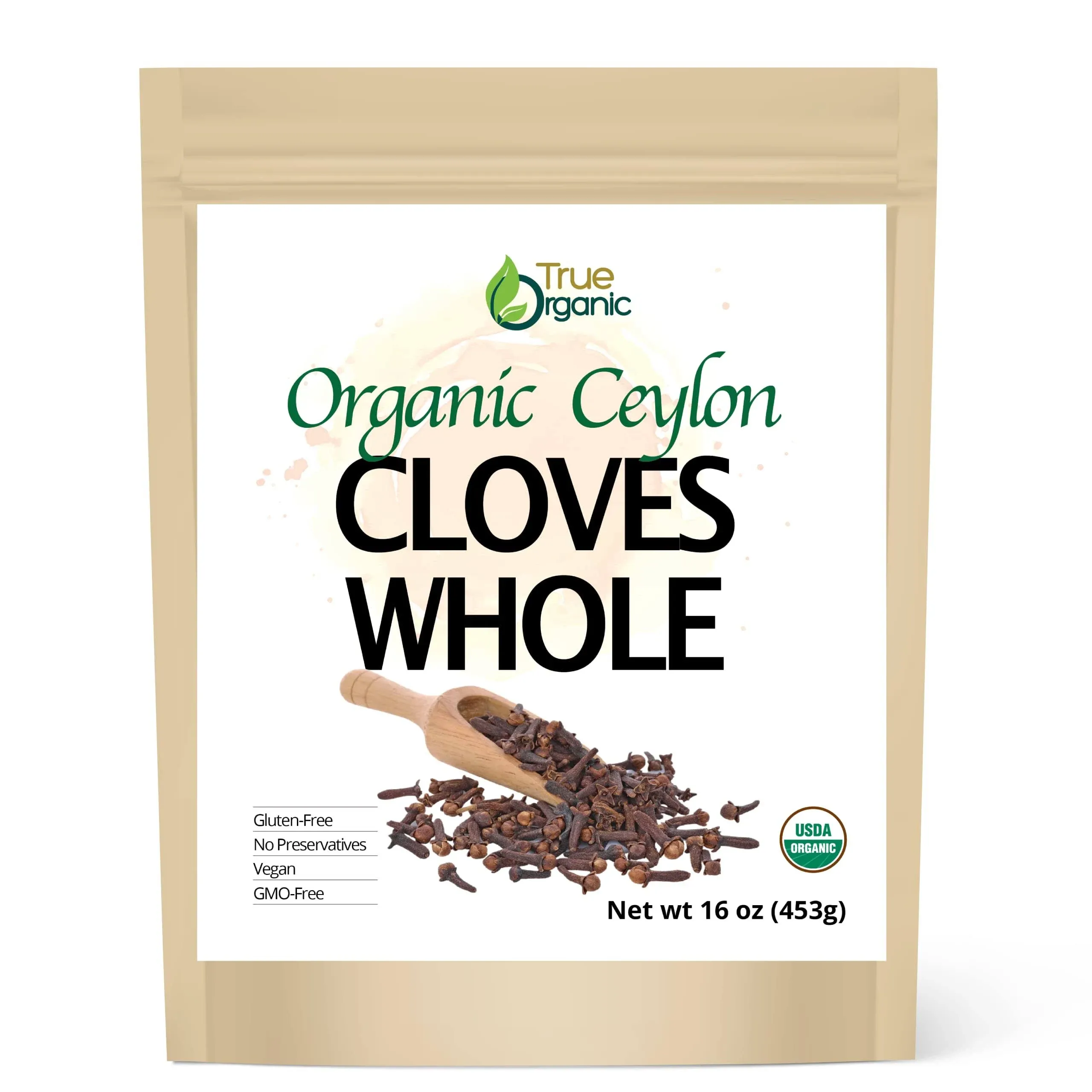 Organic Ceylon Cloves Whole - 16 oz Bulk Bag - Organic &amp; Kosher - Non-GMO