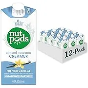 Nutpods Dairy-Free Creamer Unsweetened (French Vanilla, 12-Pack) Whole30 / Paleo