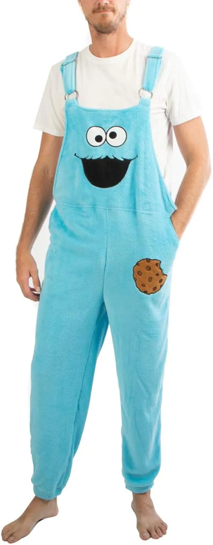 Bioworld Cookie Monster Jammeralls Onesies for Adults-XL