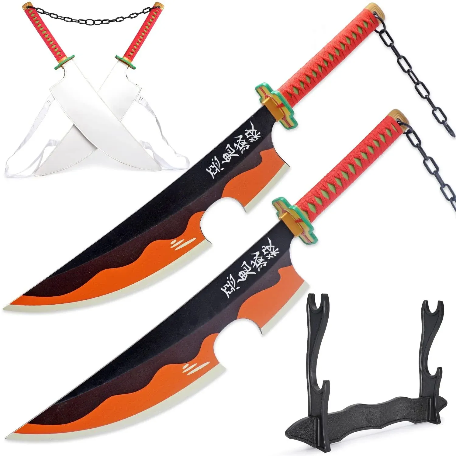 Zisu Demon Slayer Sword, About 31 Inches, Two Tengen Sword Included, Hashira ...