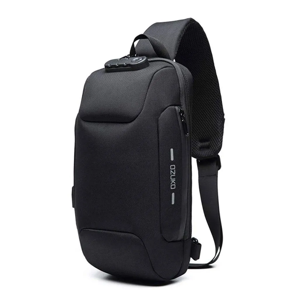 ZUK Anti Theft Sling Bag Shoulder Crossbody Backpack Waterproof Chest Bag with USB Charging Port Lightweight Casual Daypack