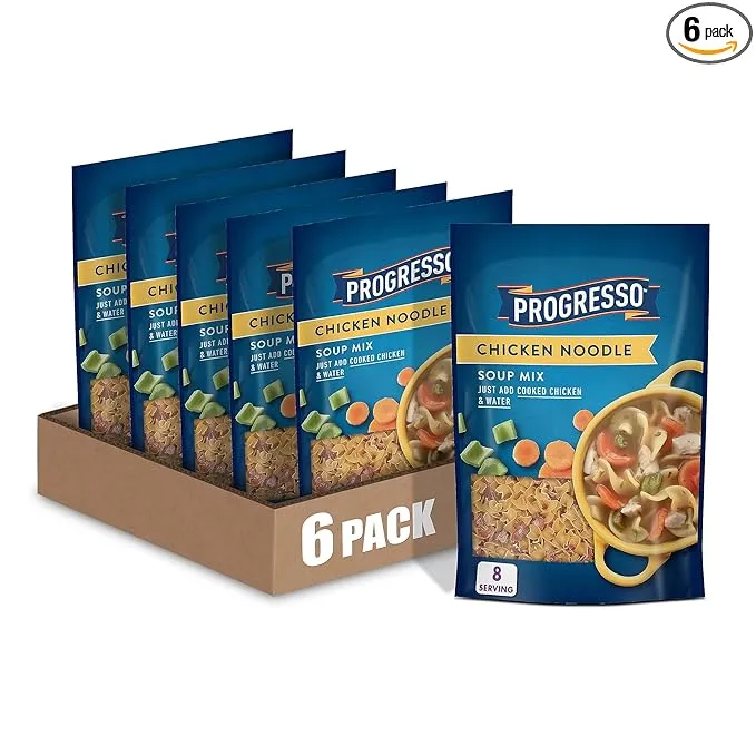 Progresso Chicken Noodle Dry Soup Mix, Family size, 7.2 oz. (Pack of 6)