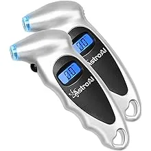 AstroAI 2 Pack Digital Tire Pressure Gauge 150 PSI 4 Settings for Car Truck Bicycle with Backlit LCD and Non-Slip Grip Car AccessoriesAstroAI 2 Pack Digital Tire Pressure Gauge 150 PSI 4 Se…