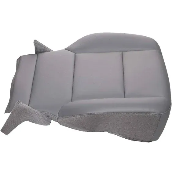 GXARTS Driver and Passenger Side Bottom Replacement Seat Cover and Top Lean Back and Foam Cushion 122 Dark Gray Compatible with Chevy Silverado GMC Sierra 1999 2000 2001 2002