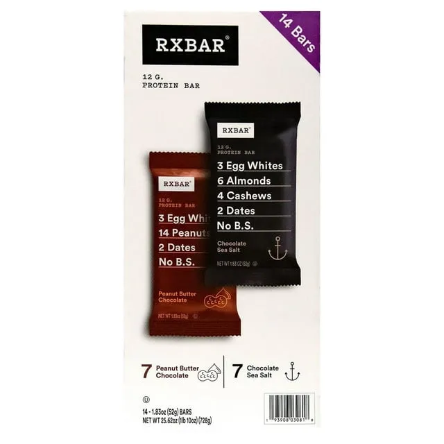 Rxbar Protein Bars Variety Pack, 14 ct