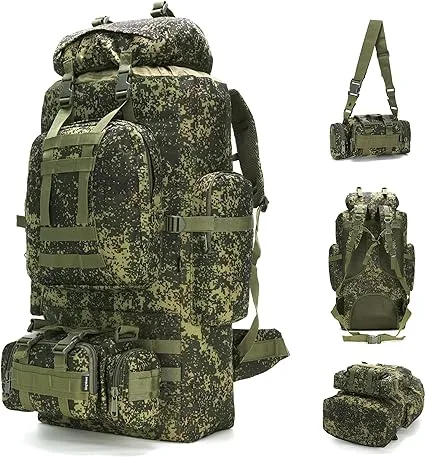 King'sGuard 100L Camping Hiking Backpack Molle Rucksack Military Camping Backpacking Daypack