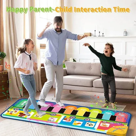 Sounds Dance Floor Mat, Music Keyboard Touch Playmat Early Education Learning ...