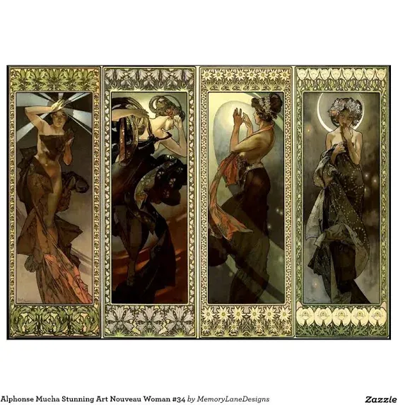 Alphonse Mucha Stunning Art Nouveau Woman 34