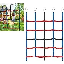 Mont Pleasant Climbing Cargo Net for Kids Ninja Net Climbing Swingset Polyester Rope Ladder for Jungle Gyms Playground Ribbon Net Obstacle Course