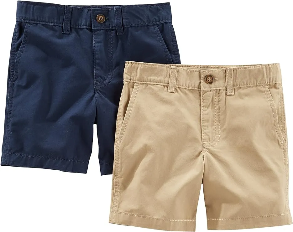 Simple Joys by Carter's Boys' Flat Front Shorts, Pack of 2