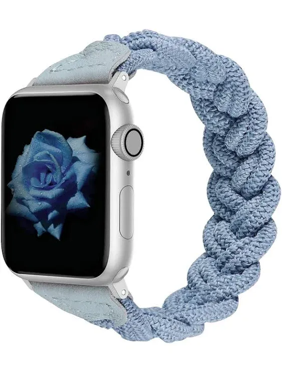 Wearlizer Compatible with Apple Watch Band 38mm 40mm 41mm Slim Elastic Braided Solo Loop Strap Wristband Stretchy Woven Bracelet Accessories for iWatch Series 8 7 6 5 4 3 2 1 SE