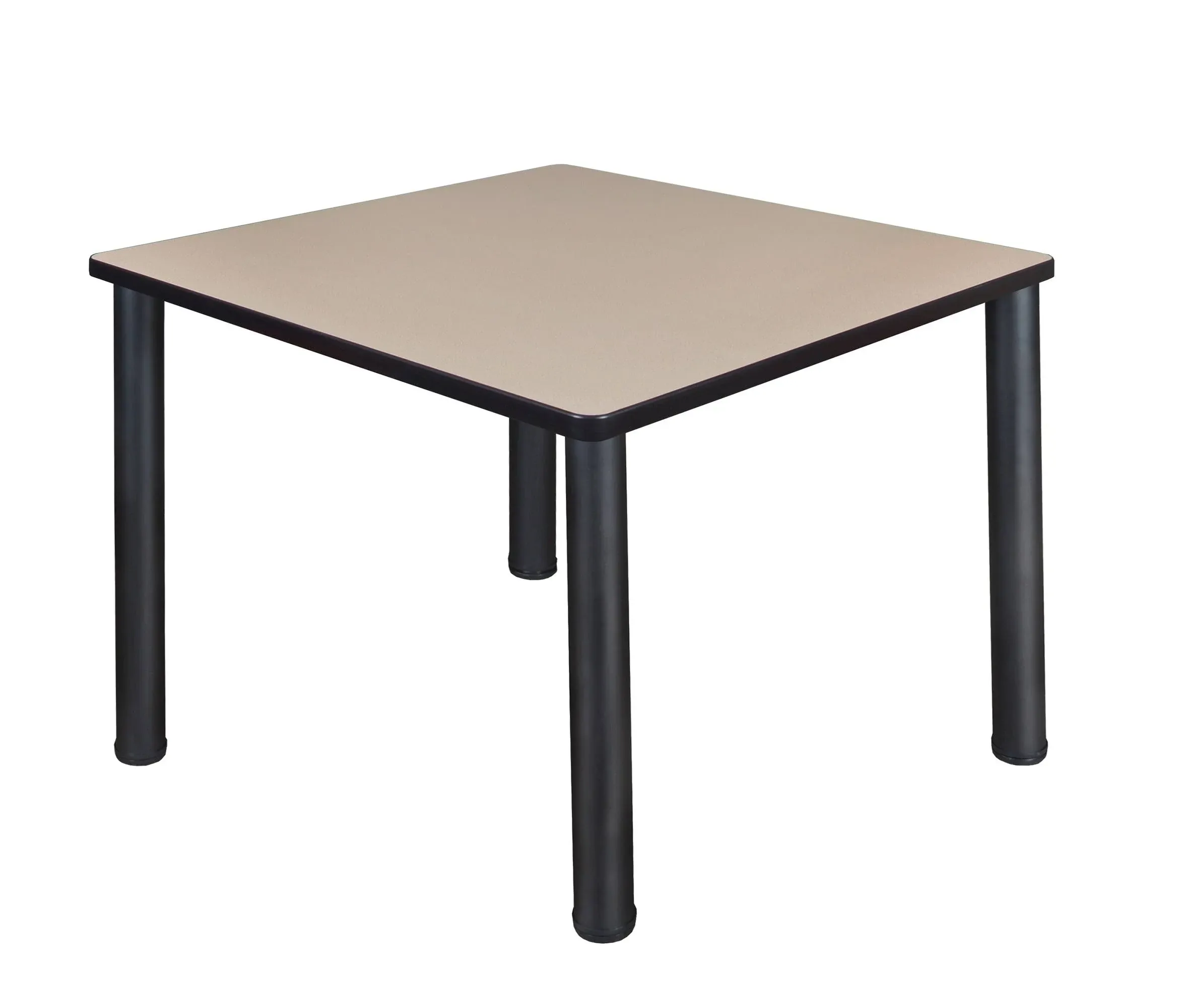 Kee 42" Square Breakroom Table- Cherry/ Chrome