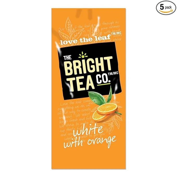 FLAVIA Tea, White with Orange, 20-Count Fresh Packs (Pack of 5)