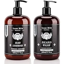 Isner Mile Beard Wash and Conditioner Set Large 17 oz New Beard Growth Formula