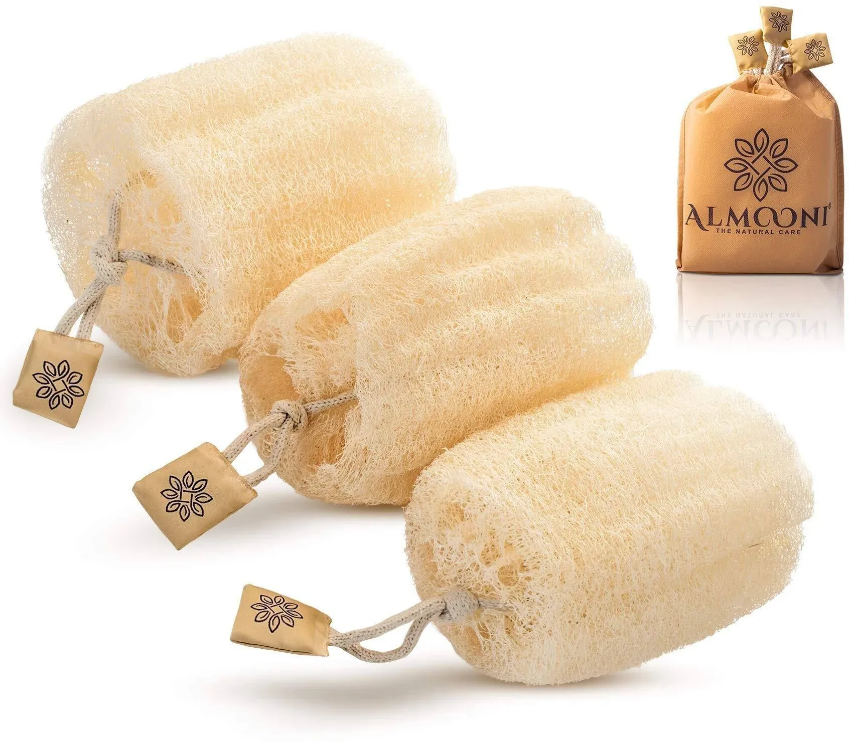 Natural Real Egyptian Shower Loofah Sponge Body Scrubber That Will Get