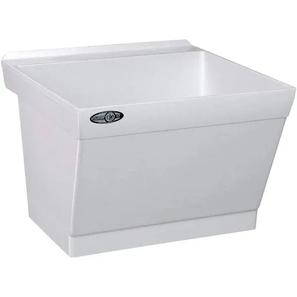 Mustee 17W Utilatub Laundry Tub Wall Mount, 23.5-Inch x 23-Inch, White