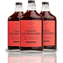 Cocktail Crate Old Fashioned Drink Mixer | Makes 76 Cocktails | Award-Winning Craft Mixer for Classic Old Fashioned - Premium Syrup Handcrafted with Aromatic Bitters & Demerara Sugar | 12.7oz - 3 pack