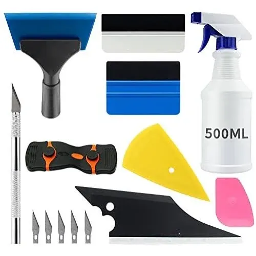 YXGOOD 9 Pcs Vehicle Car Window Tint Application Tools Kit Glass Protective Film Installing Tool Car Window Film Squeegee Auto Vinyl Wrap