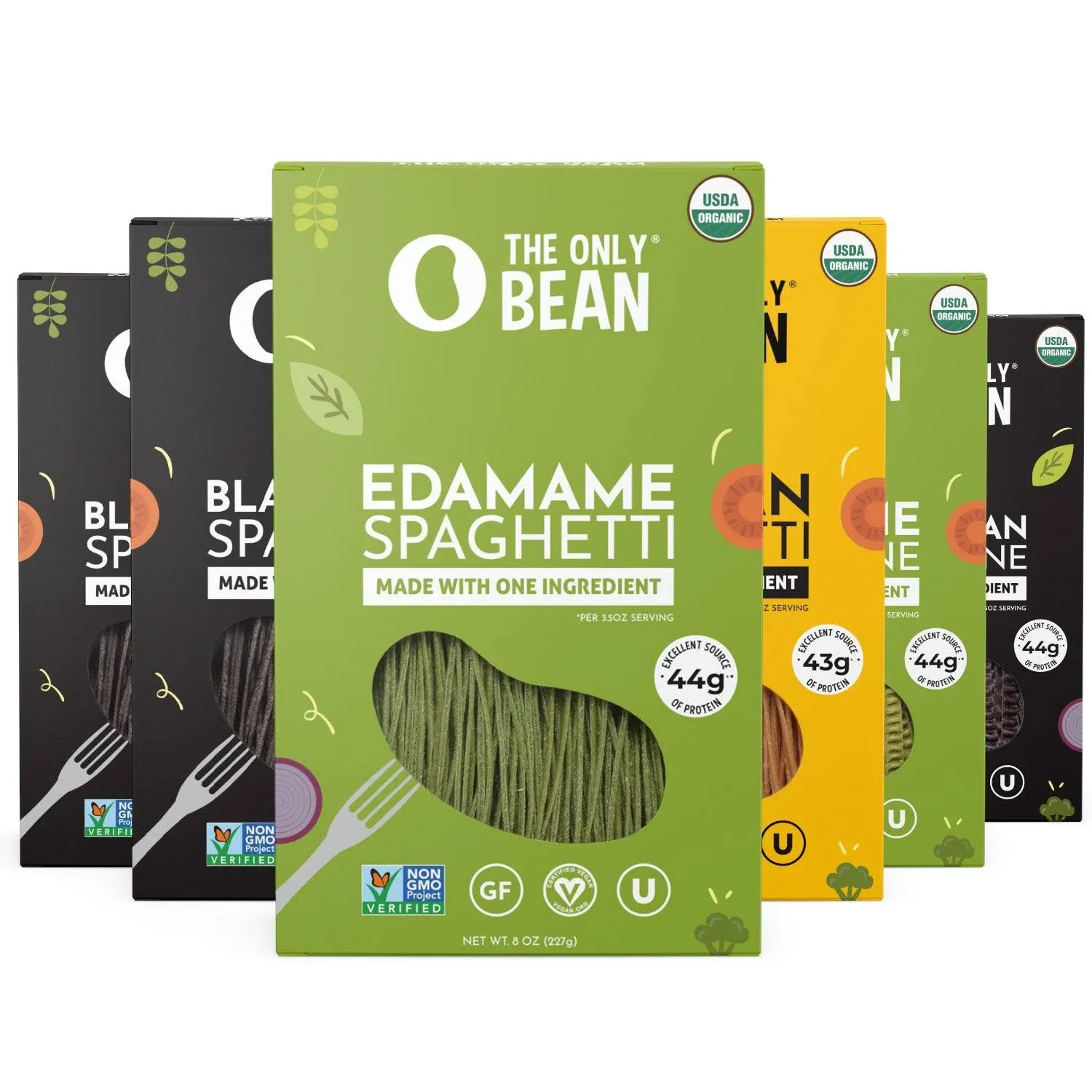 The Only Bean - Soy Black Bean and Edamame Spaghetti &amp; Fettuccine - Gluten Fr...