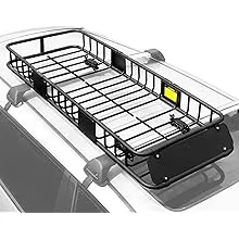 XCAR 64"x22" Car Skinny Roof Rack Cargo Carrier Rooftop Basket Luggage for Traveling Black