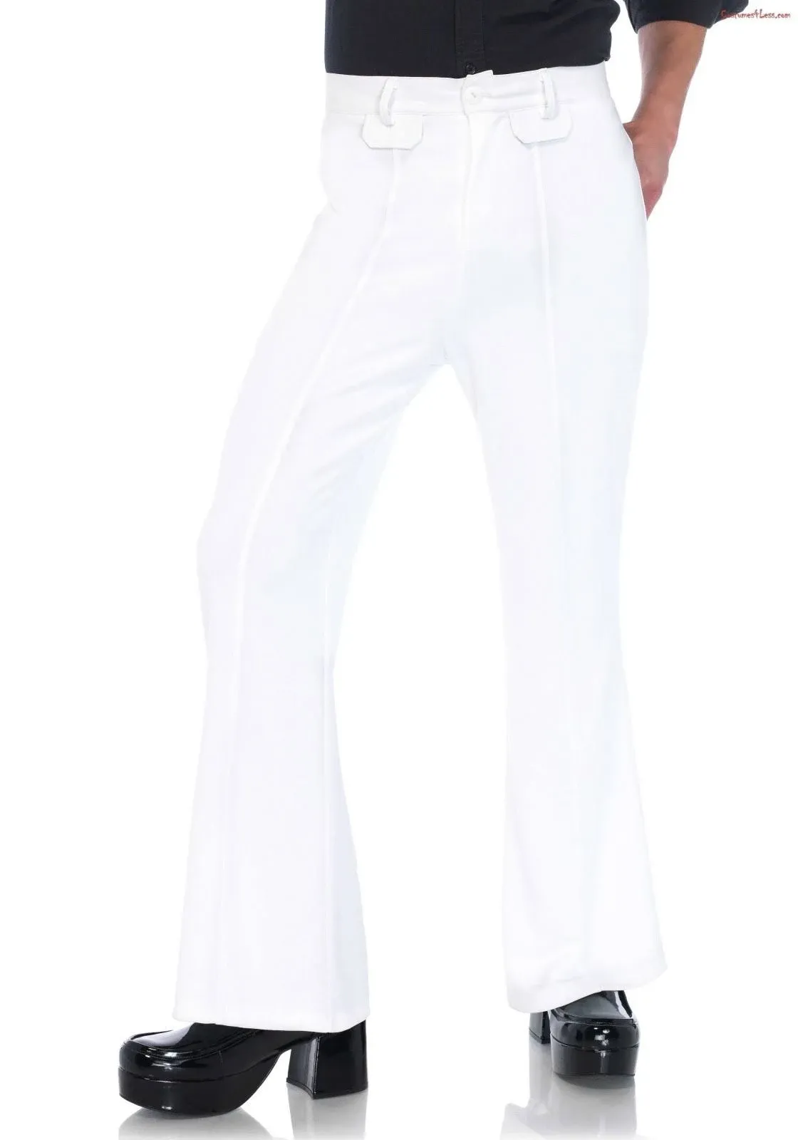 Leg Avenue Men's Bell Bottom Disco 70s Pants, Size: XL, White