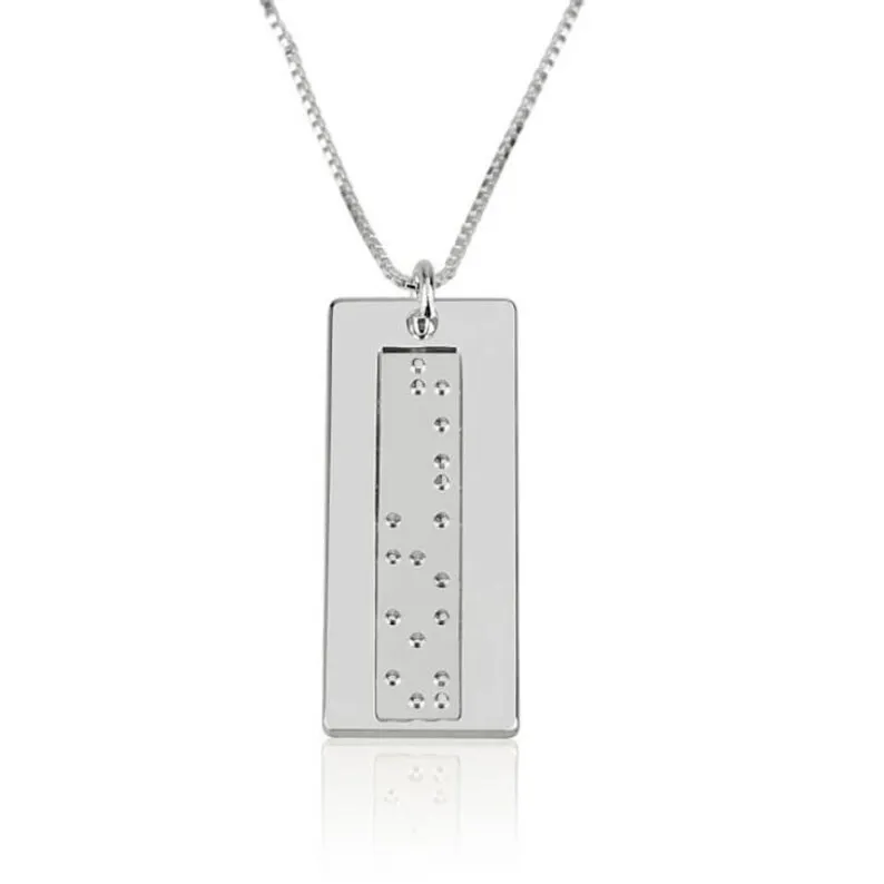 Personalized Braille Necklace- Custom Braille Pendant- Braille Charm- Gift For ...