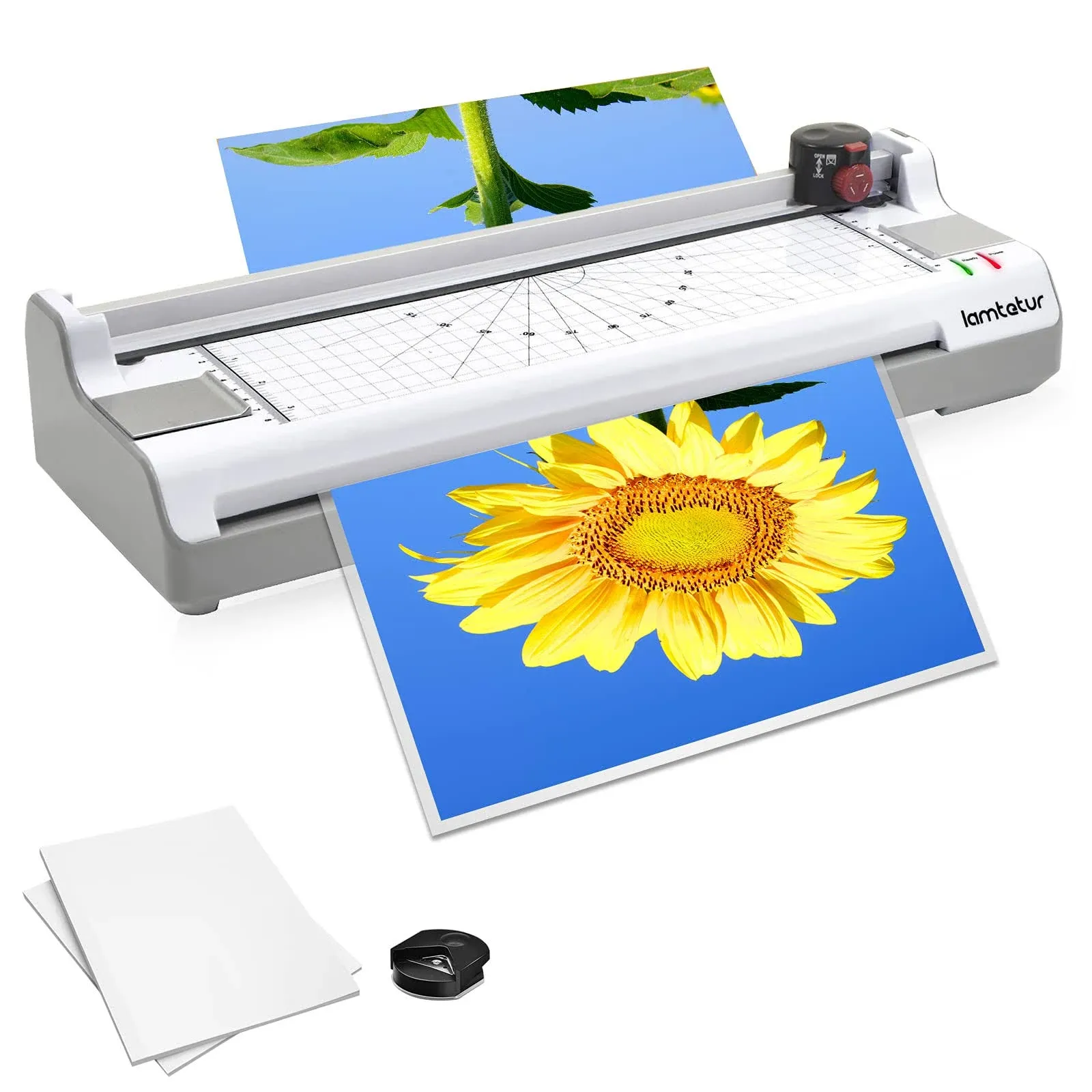 7 in 1 Laminator, Laminator Machine for A3/A4/A6, Laminator Machine with Laminating Sheets 70pouches for Office Home School Use,Paper Trimmer, Corner Rounder Hot &Cold.