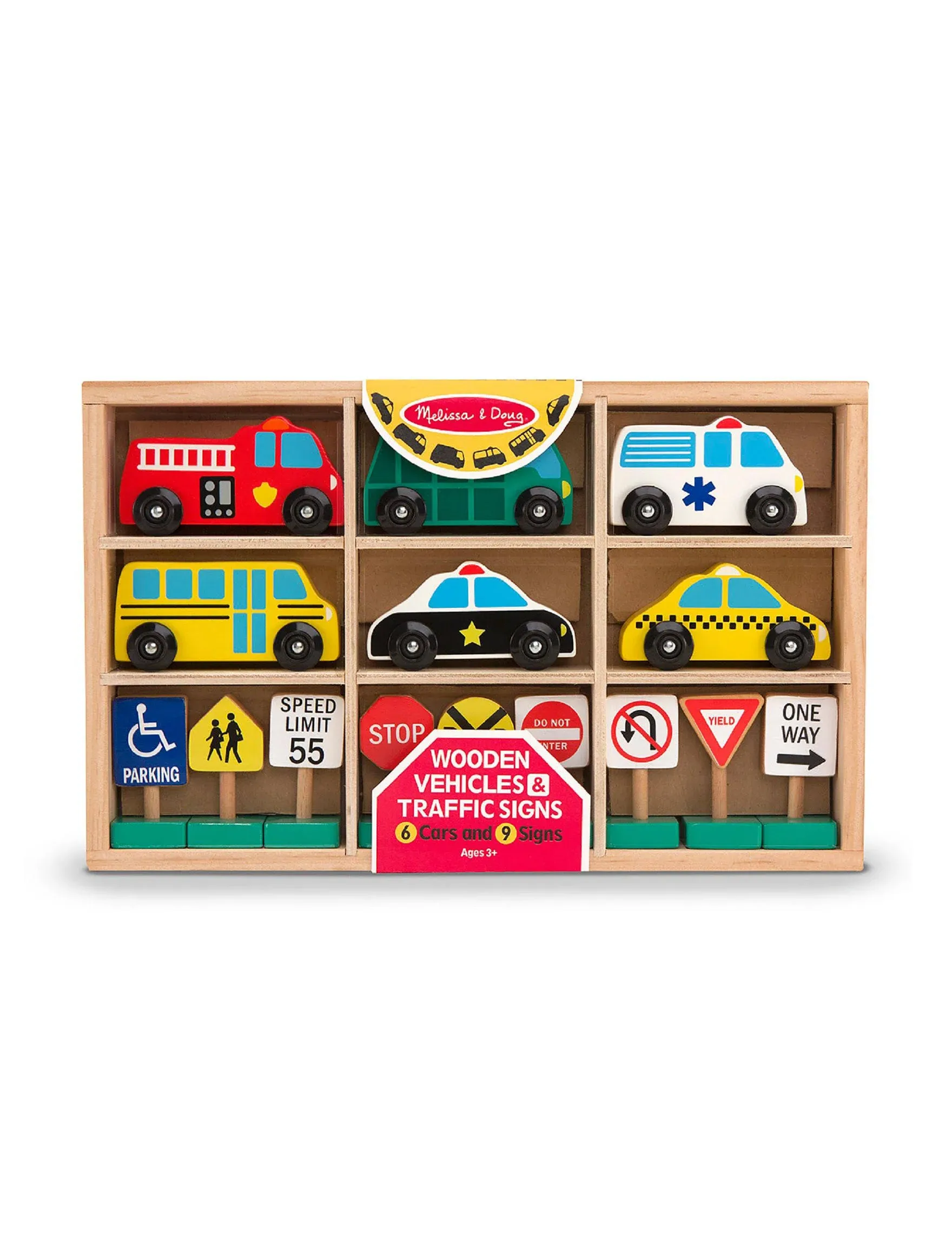 Melissa & Doug Wooden Vehicles & Traffic Signs