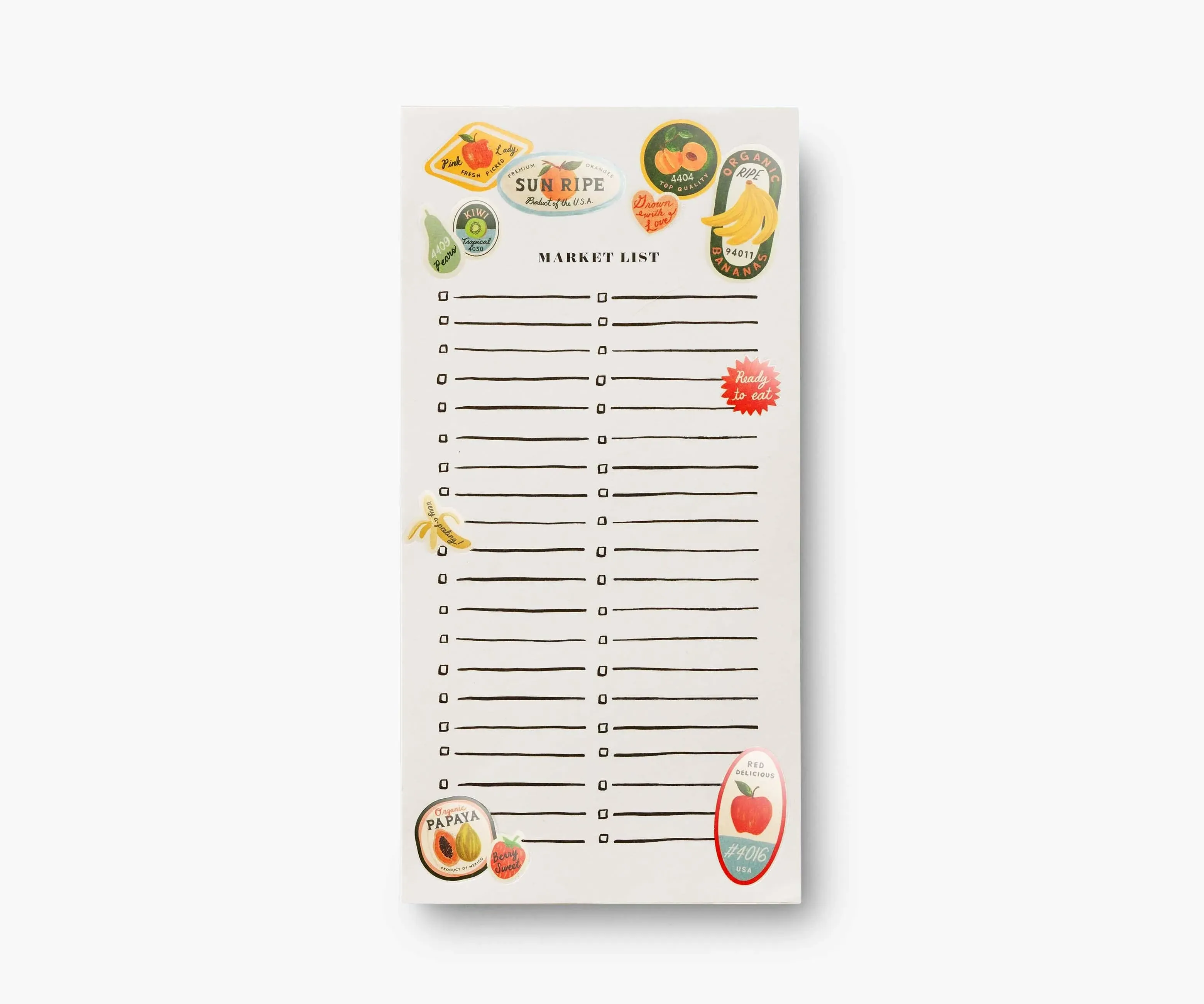 Rifle Paper Co. Fruit Stickers Market Pad