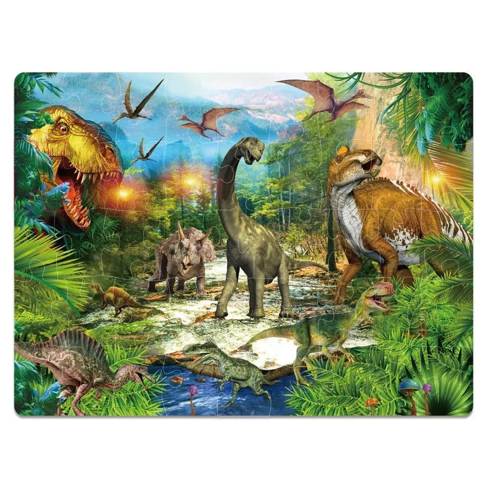 MINIWHALE Kids Puzzle for Kids Ages 4-8 Dinosaur Floor Puzzle Raising Children ...