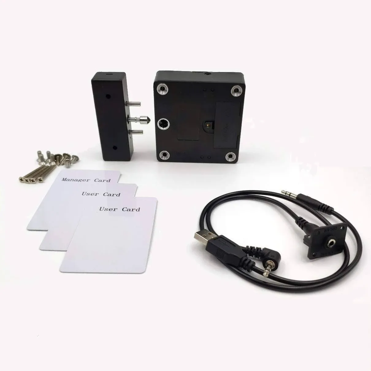 2nd-Gen Hidden RFID Cabinet Lock with Emergency Power Cable for Wooden Safe ...