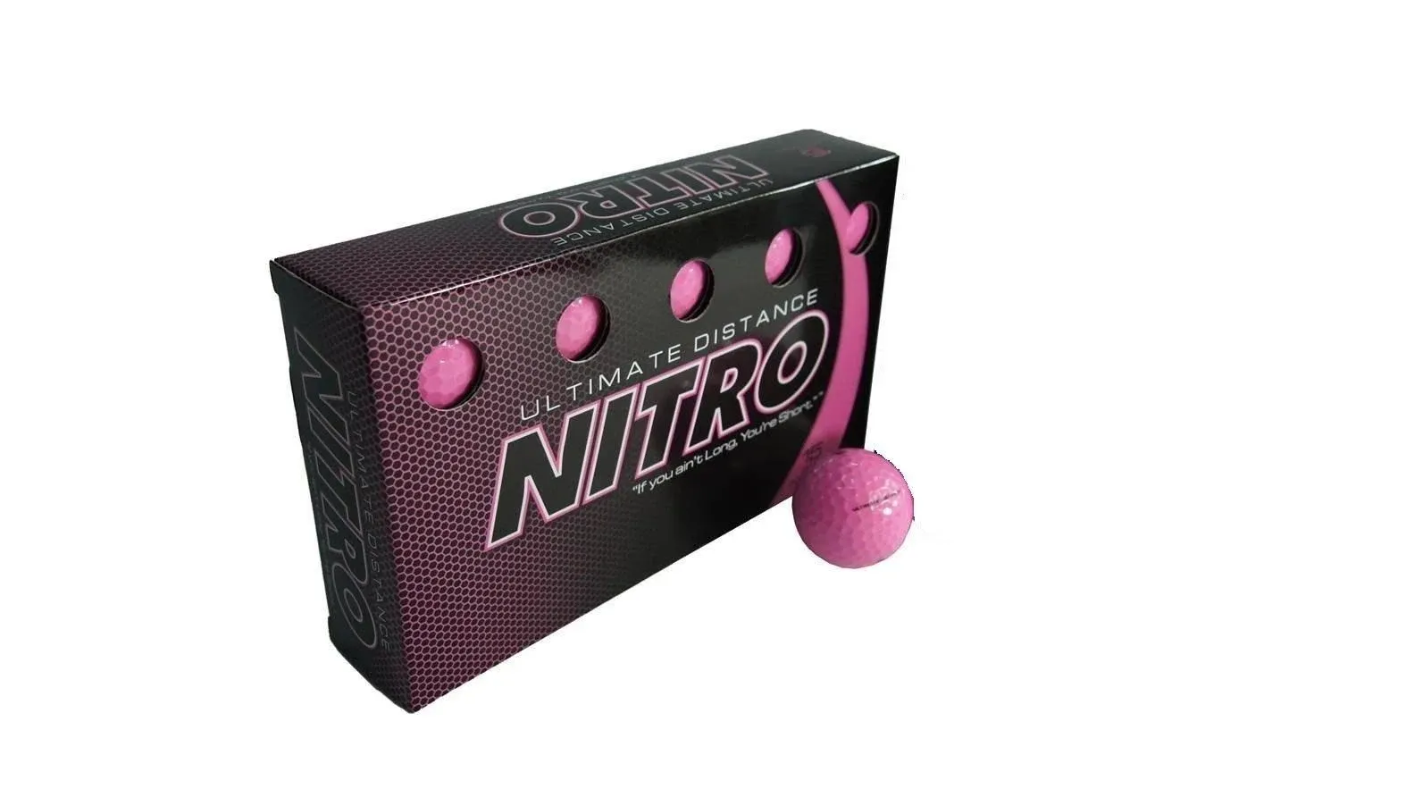 Nitro Ultimate Distance Golf Ball 15-Pack, Pink