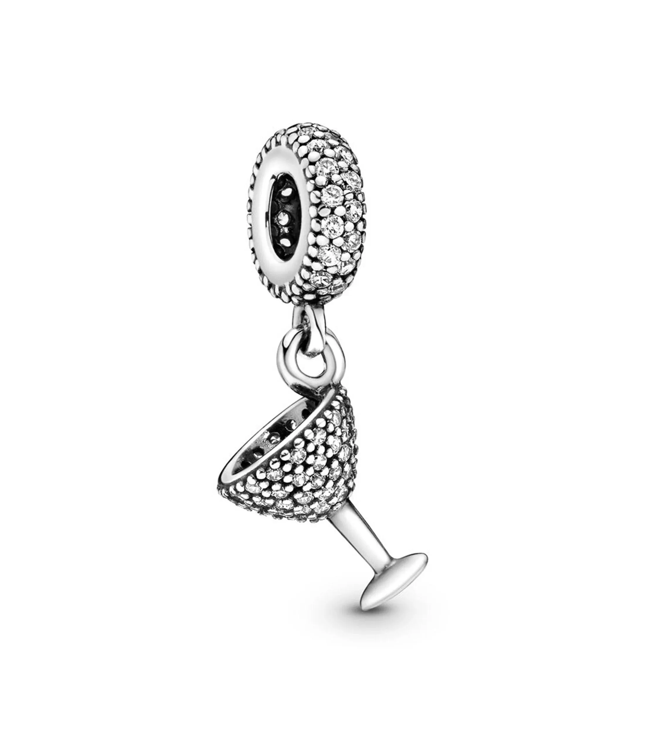 Pav&eacute; Cocktail Glass Dangle Charm Pandora