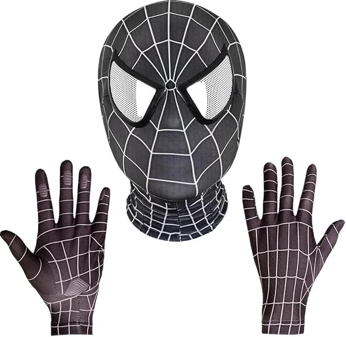 Halloween Christmas Superhero Mask and Gloves Gift, Cosplay Costumes Mask for ...