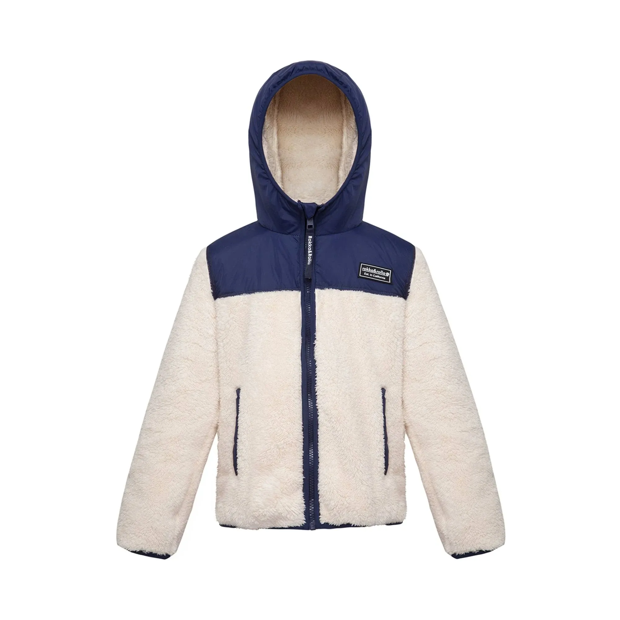 Rokka&Rolla Boys' Hooded Sherpa Fleece Lined Jacket