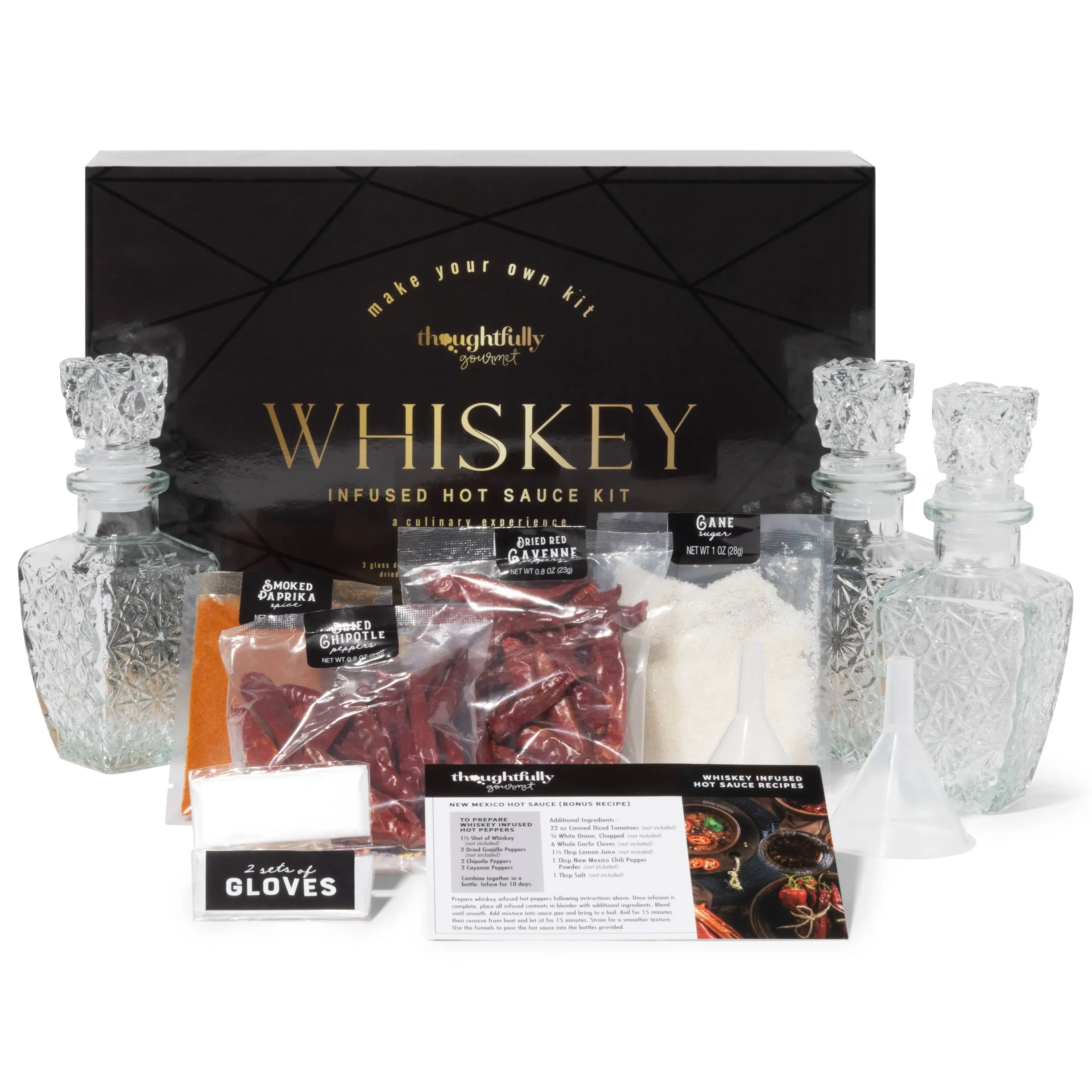 Thoughtfully Gourmet Make Your Own Whiskey Infused Hot Sauce DIY Gift Set Inc...