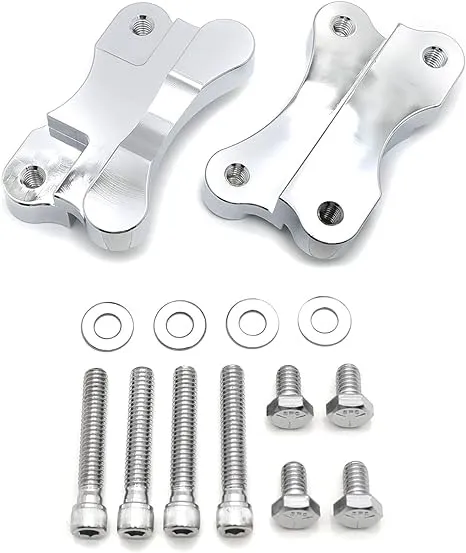 Chrome Fender to Fork Adapter Mount Bracket For 86-14 Harley FLST W/ 21" Wheel