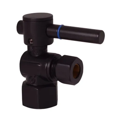 Angle Stop, 1/2" IPS x 3/8" OD, 1/4-Turn Lever Handle in Oil Rubbed Bronze