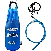 Shurex Gravity-Fed Water Bag for Sawyer Survival Water Filter Straw, 1.5 Gal Large Gravity Water Bladder Compatible with LifeStraw and Other Water